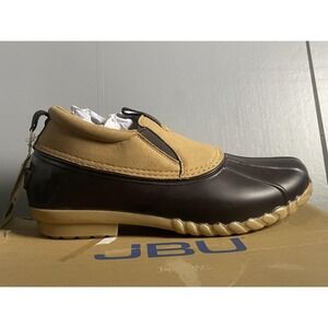 JBU Marsh Waterproof Boots Mens Size 11 Brown Slip On Ankle Rain Duck Shoes